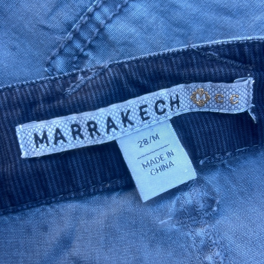 MARRAKECH Anthropologie Women's Blue Linen Blend Trouser Pants Size 28 / M - Picture 8 of 9
